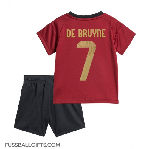 Belgien Kevin De Bruyne #7 Fußballbekleidung Heimtrikot Kinder EM 2024 Kurzarm (+ kurze hosen)